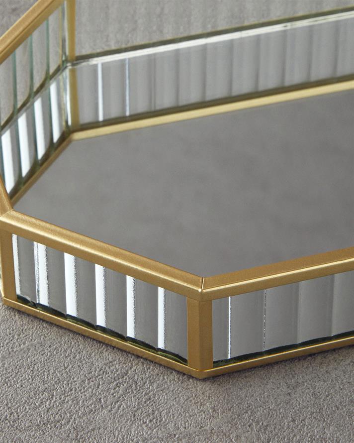 Luxury Glass Decorative Tray Gold