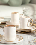 Marella Porcelain 12 Pieces 6 Seater Coffee Cup Set 85 ml Gold