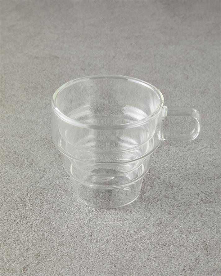 Margo Borosilkat Glass Double Walled Mug Transparent