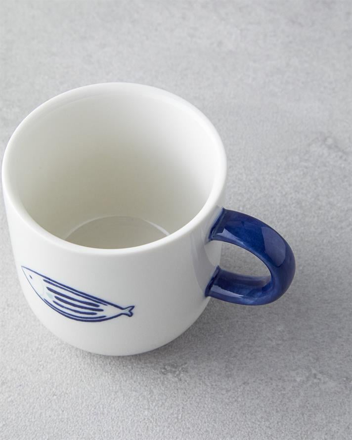 Marinique Stoneware Set of 6 Coffee Cups 130 ml Blue
