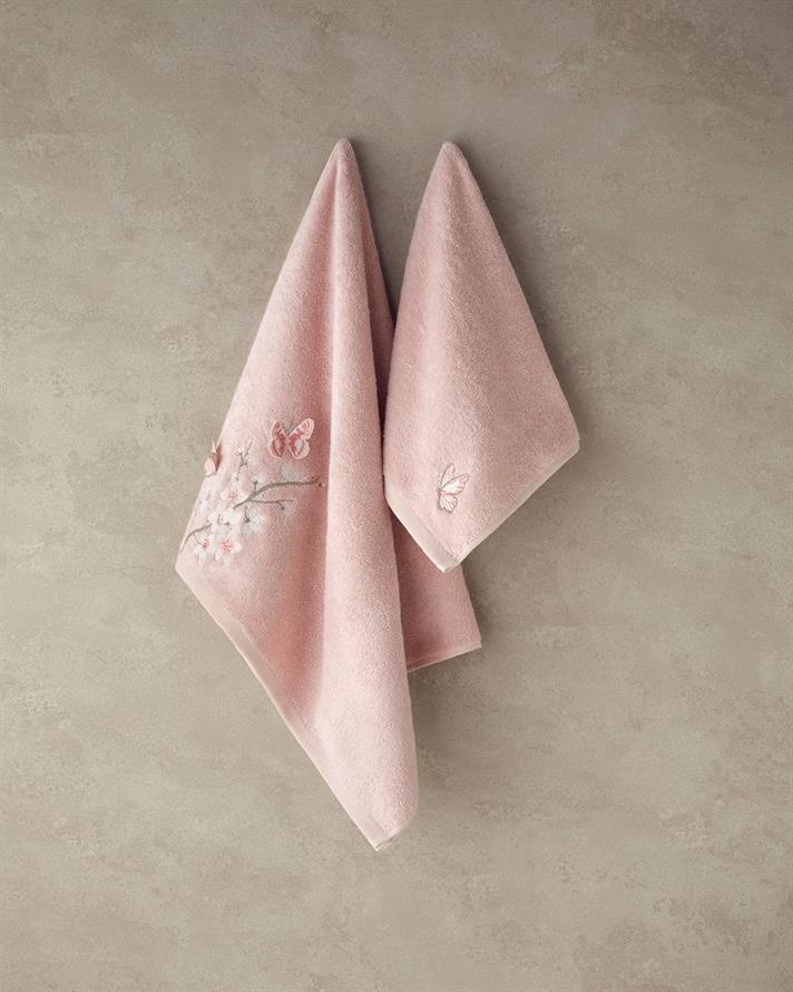 Mariposa Cotton Face Towel Set Pink