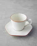 Marlin Bone Porcelain Coffee Cup Set 12 Pieces 6 Seater Rose Gold