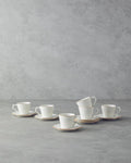 Marlin Bone Porcelain Coffee Cup Set 12 Pieces 6 Seater Gold