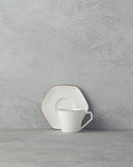 Marlin Bone Porcelain Coffee Cup Set 12 Pieces 6 Seater Rose Gold