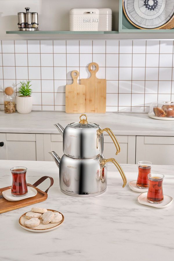 Pics 1 / 5  Karaca-Aster Maxi Teapot Set - Induction Base - EGY13283119146