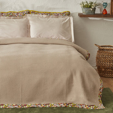 Karaca Pique Double Ribbed 200×220 cm Beige - EGY487149372