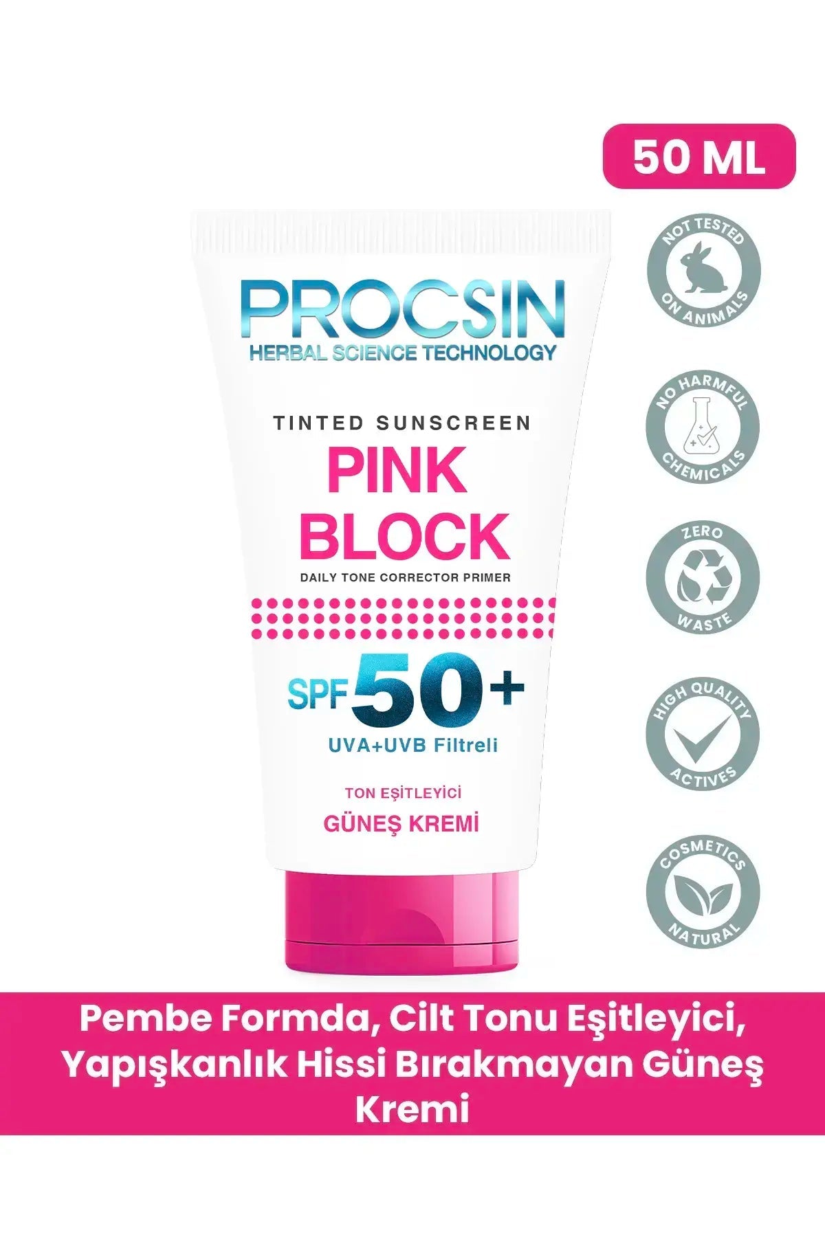 Procsin Brightening and Tone Equalizing Pink Sunscreen - 50ml