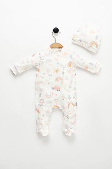 NEU KIDS - Baby Girl Cute Printed Sleeping Bag with Hat 2 pieces 0-3,0-6 months - 0-3y - EGY84869120407-01