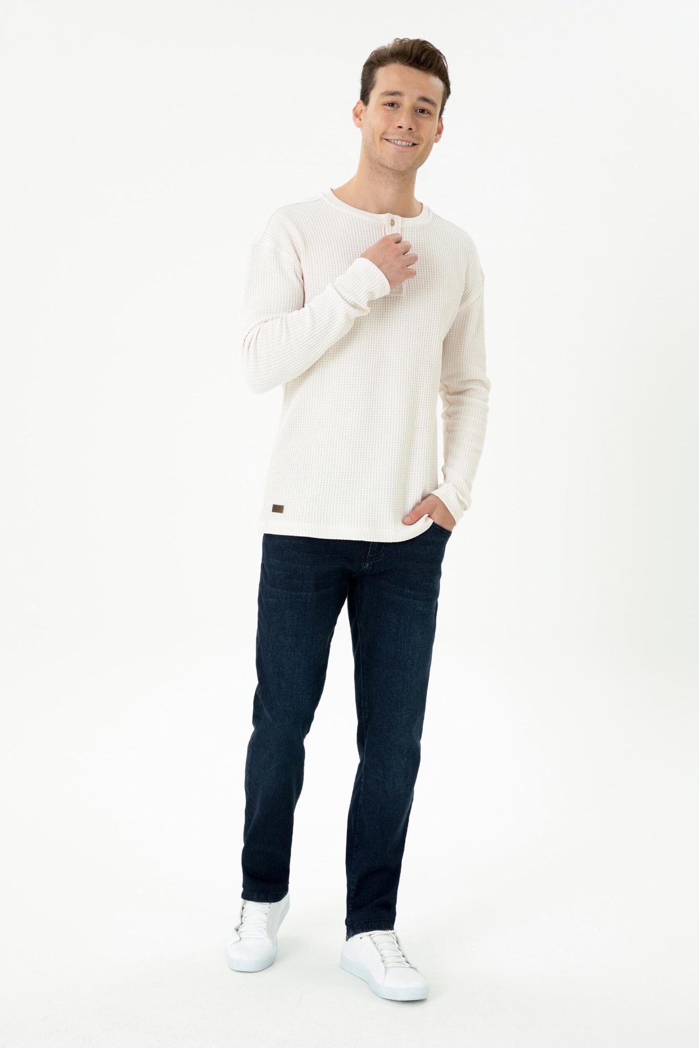 Men's Dark Blue Jeans - 34 - EGY934499850-01