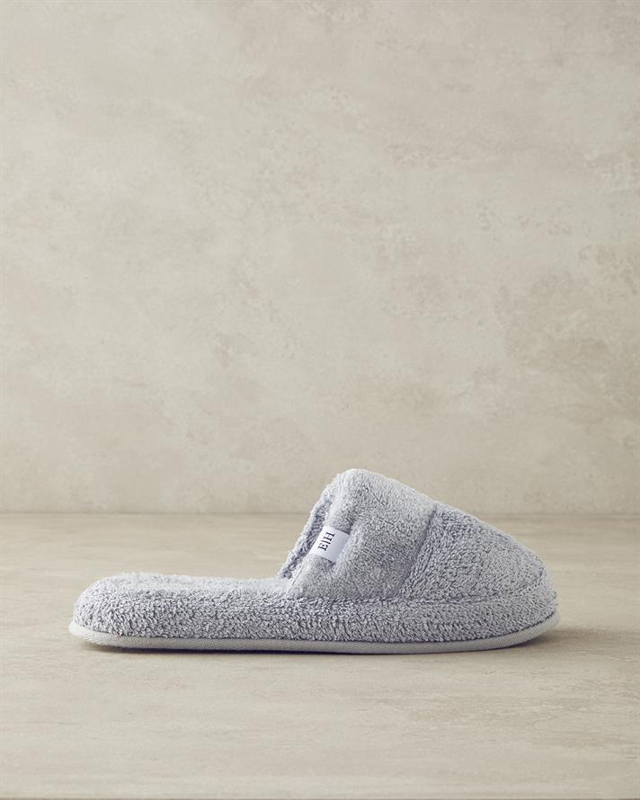 Melinda Cotton Bath Slipper Dark Grey