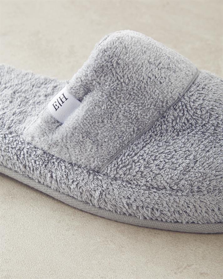 Melinda Cotton Bath Slipper Dark Grey