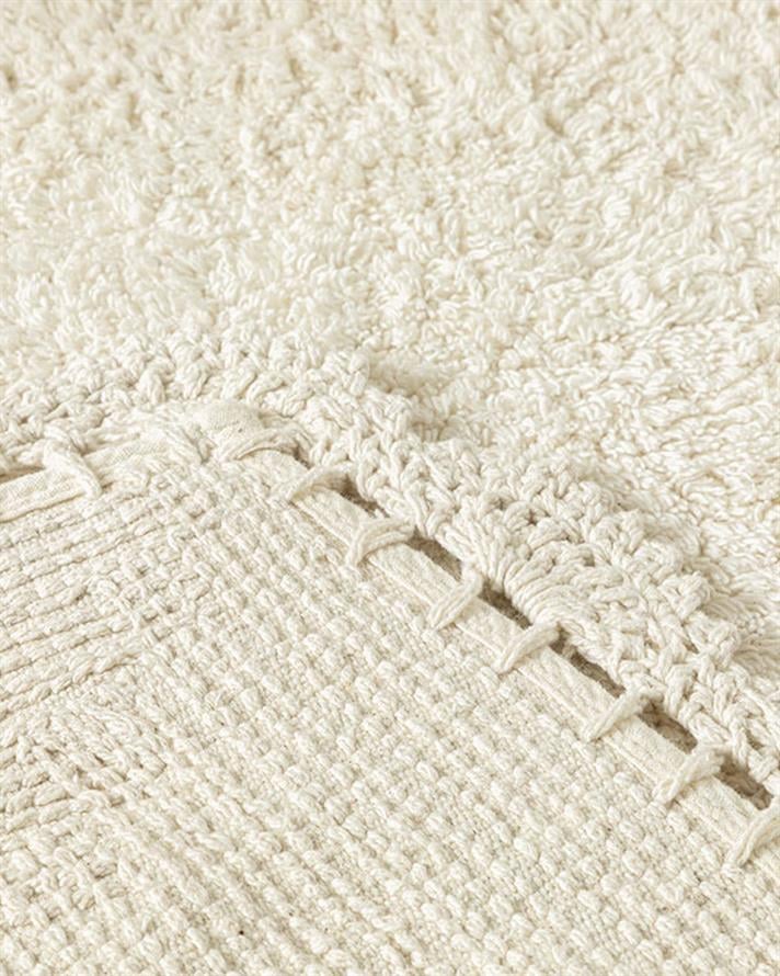 Mia Cotton Bath Mat Set Cream