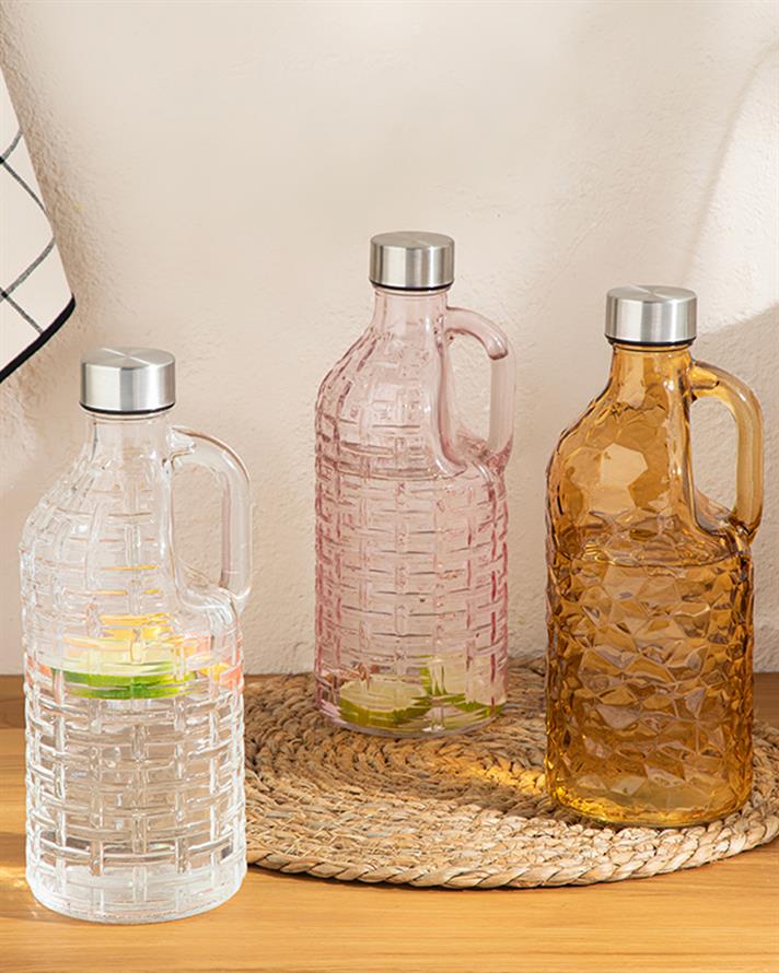 Micale Glass Bottle Pink