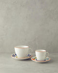 Mixed Lines Porcelain 4 Piece 2 Seater Tea Cup Set Colorful