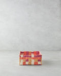 Modern Square Paper Rope Basket Orange