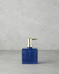 Myla Glass Bathroom Liquid Soap Dispenser Blue