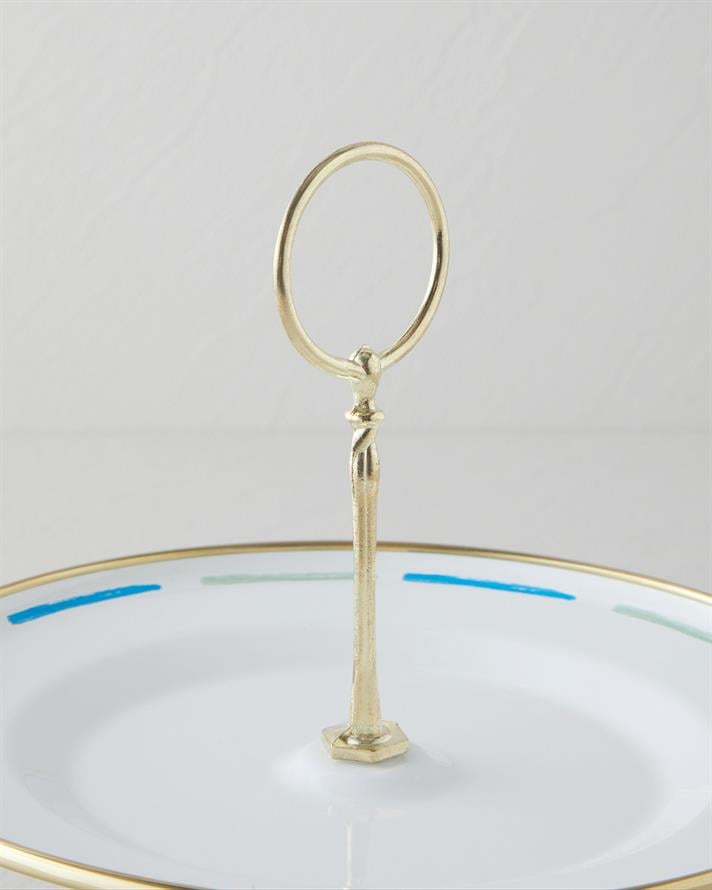 Nautical Enamel Floor Service 21x29 cm Blue