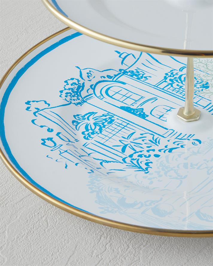 Nautical Enamel Floor Service 21x29 cm Blue