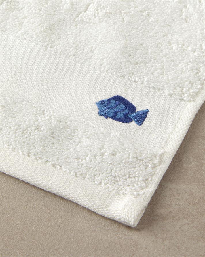 Nemo Cotton Embroidered Hand Towel 30x45 cm Ecru