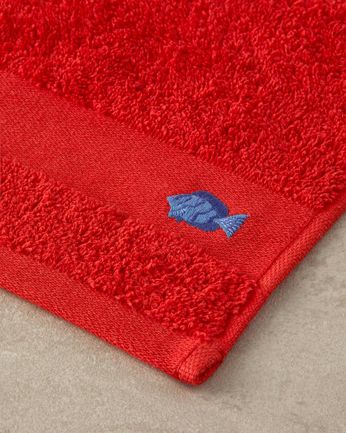 Nemo Cotton Embroidered Hand Towel 30x45 cm Red