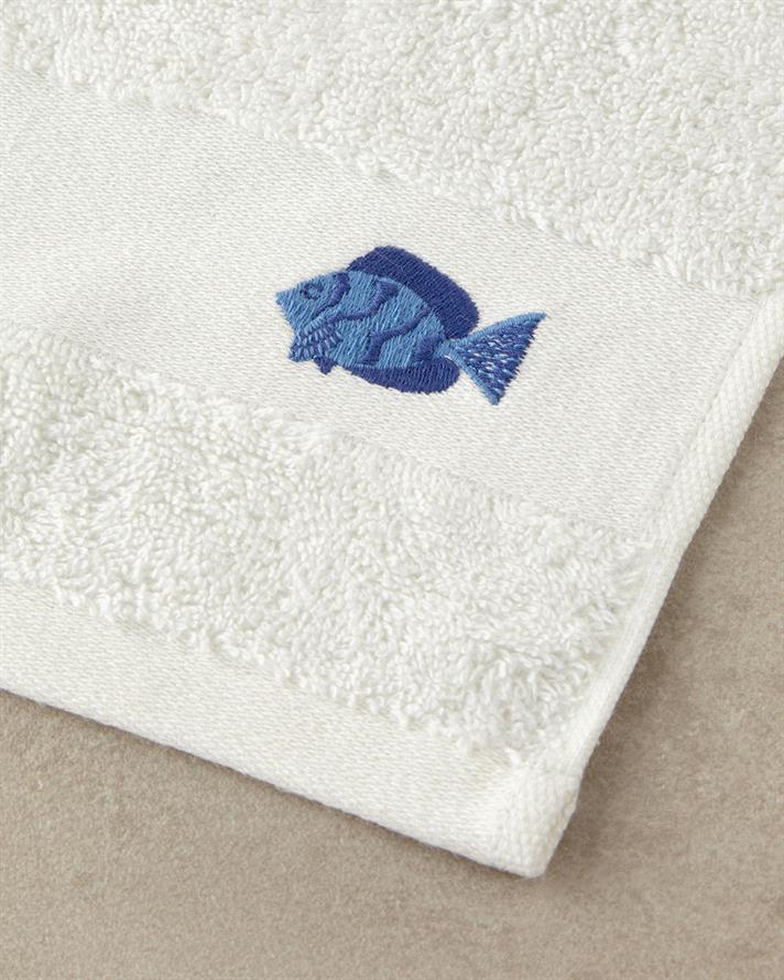 Nemo Cotton Embroidered Face Towel 50x80 cm Ecru