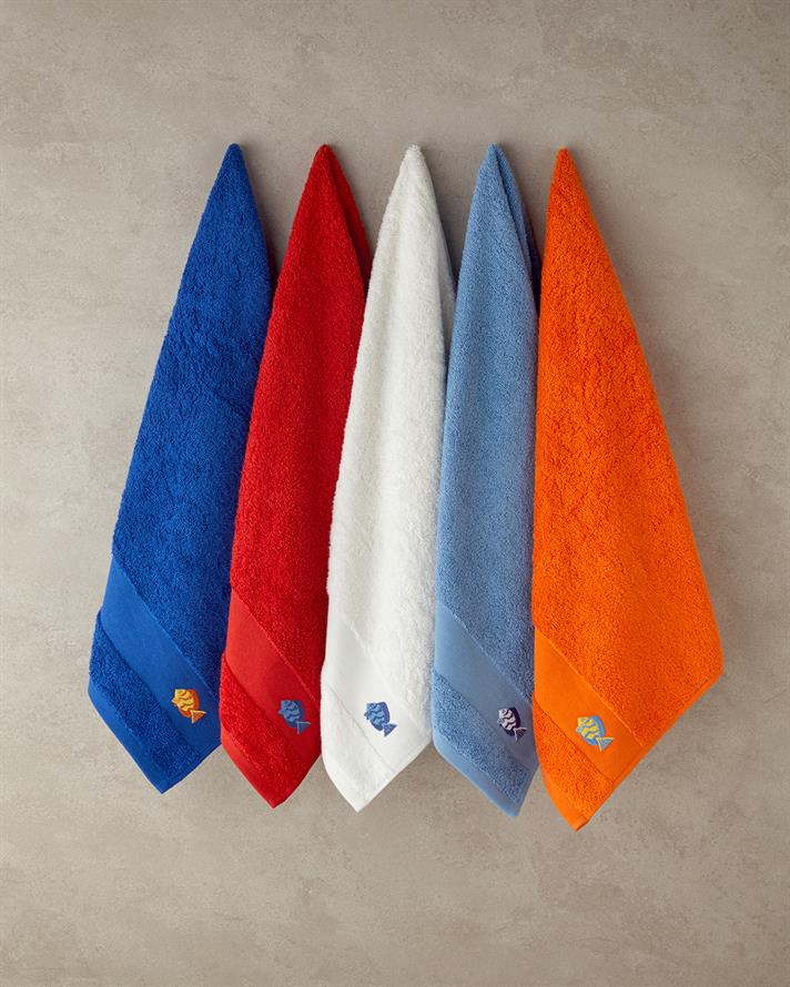 Nemo Cotton Embroidered Face Towel 50x80 cm Blue