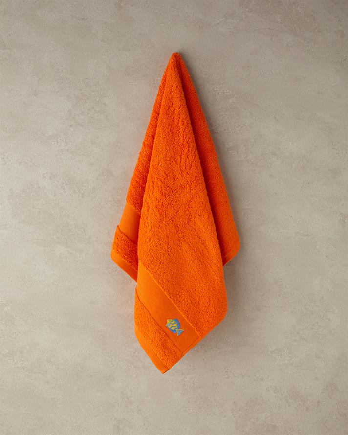 Nemo Cotton Embroidered Face Towel 50x80 cm Orange