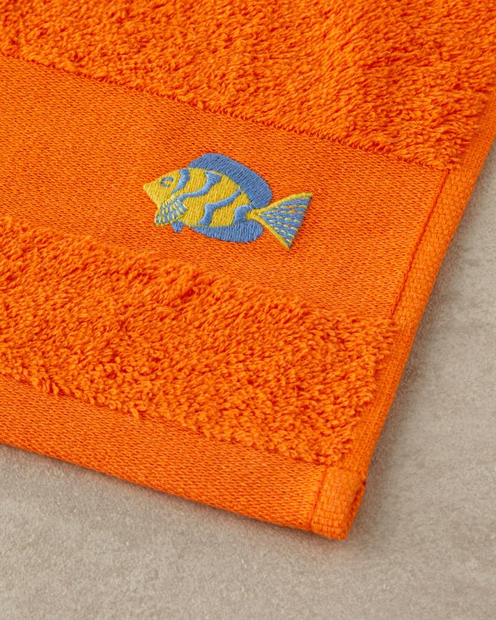 Nemo Cotton Embroidered Face Towel 50x80 cm Orange