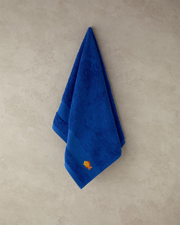 Nemo Cotton Embroidered Face Towel 50x80 cm Navy Blue