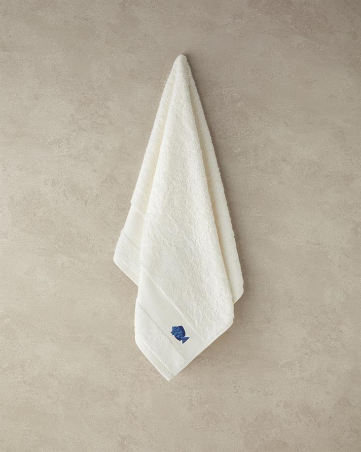 Nemo Cotton Embroidered Face Towel 50x80 cm Ecru