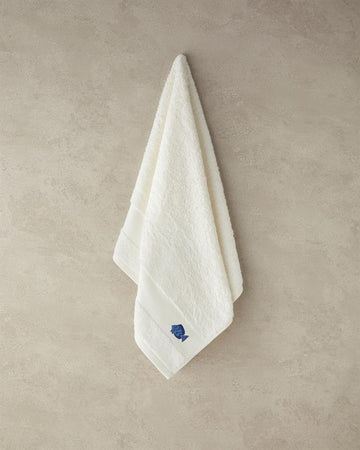 Nemo Cotton Embroidered Face Towel 50x80 cm Ecru