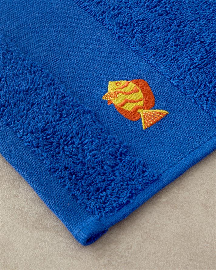 Nemo Cotton Embroidered Face Towel 50x80 cm Navy Blue