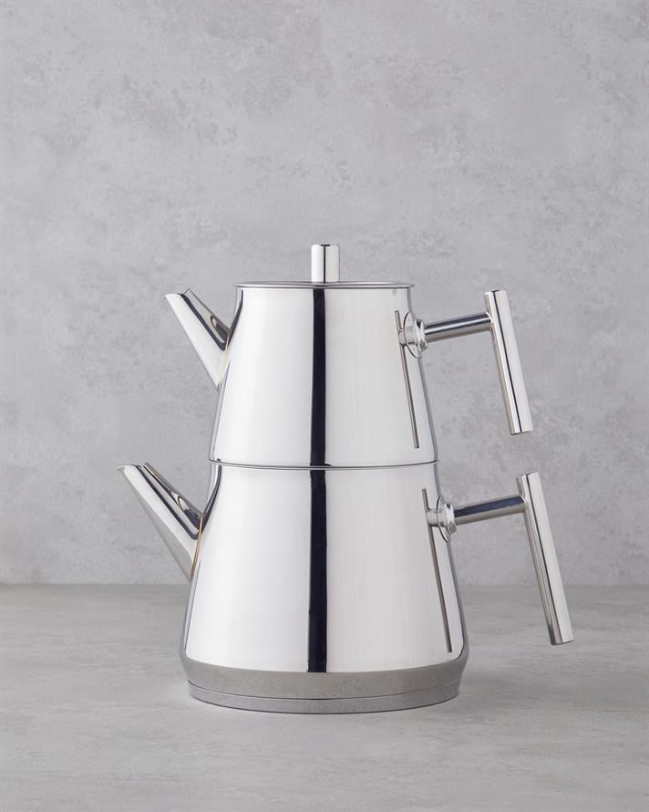 New Aden Steel Teapot Silver