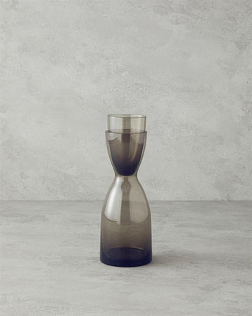Nish Glass Bedside Pitcher 750 ml + 200 ml Anthracite