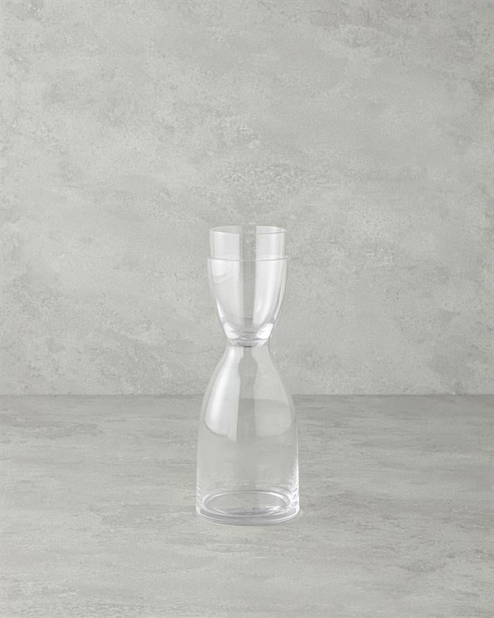Nish Glass Bedside Pitcher 750 ml+200 ml Transparent