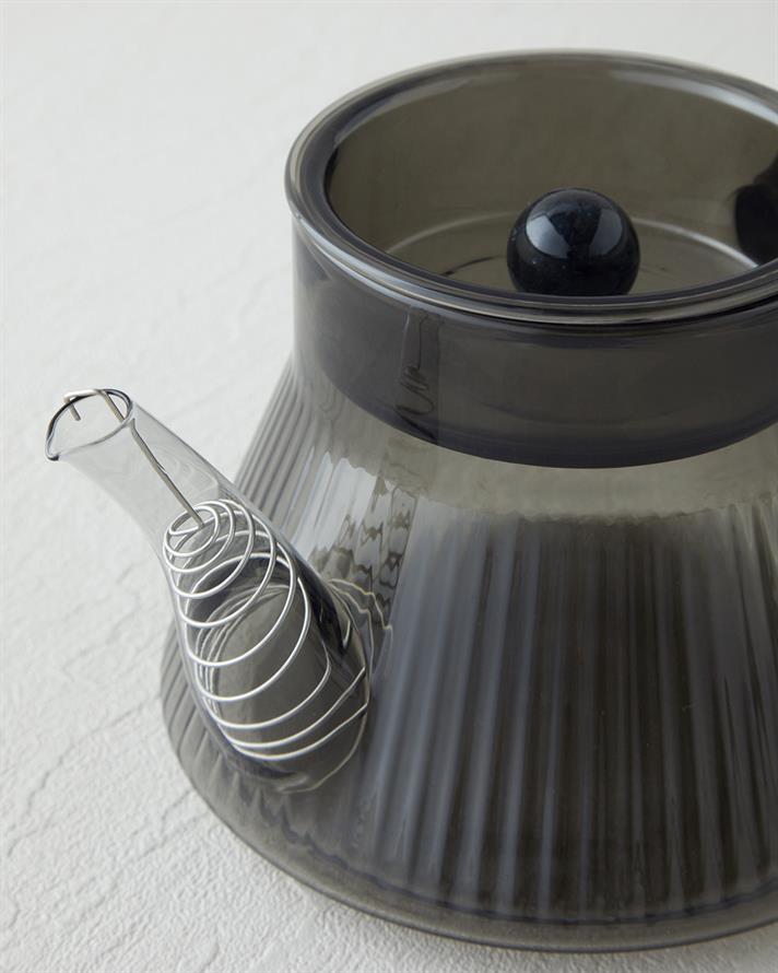 Nora Borosilicate Glass Teapot 550 ml Grey