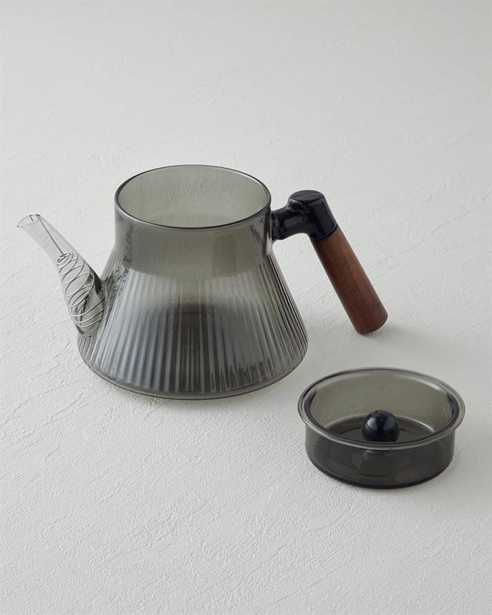 Nora Borosilicate Glass Teapot 550 ml Grey