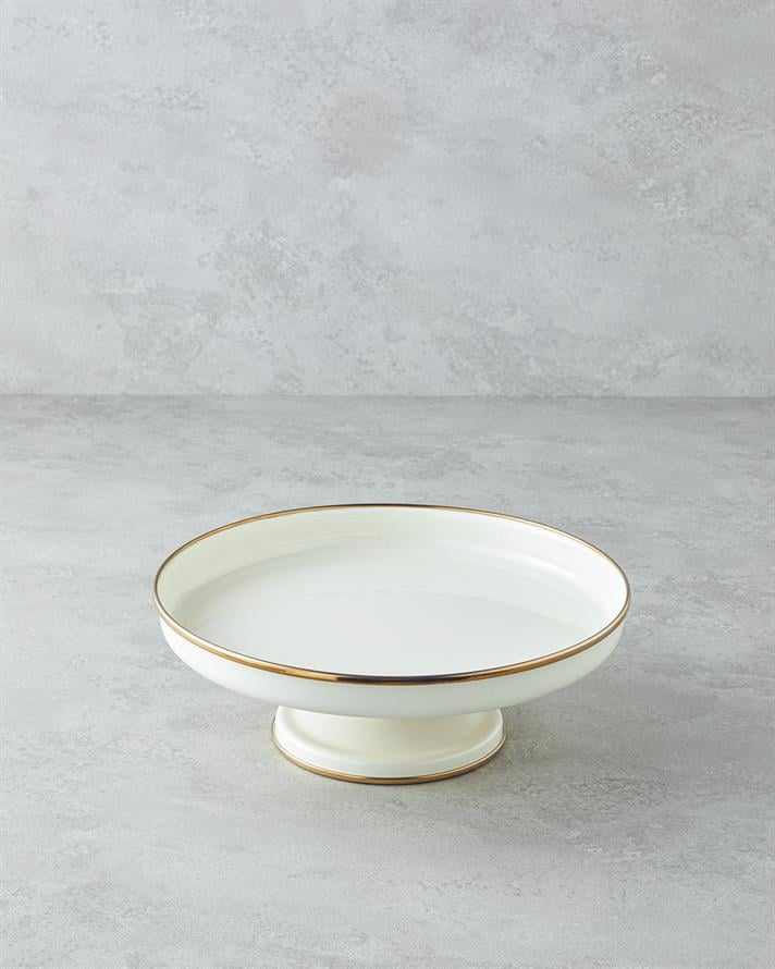Nost Enamel Cake Stand 28 cm Cream