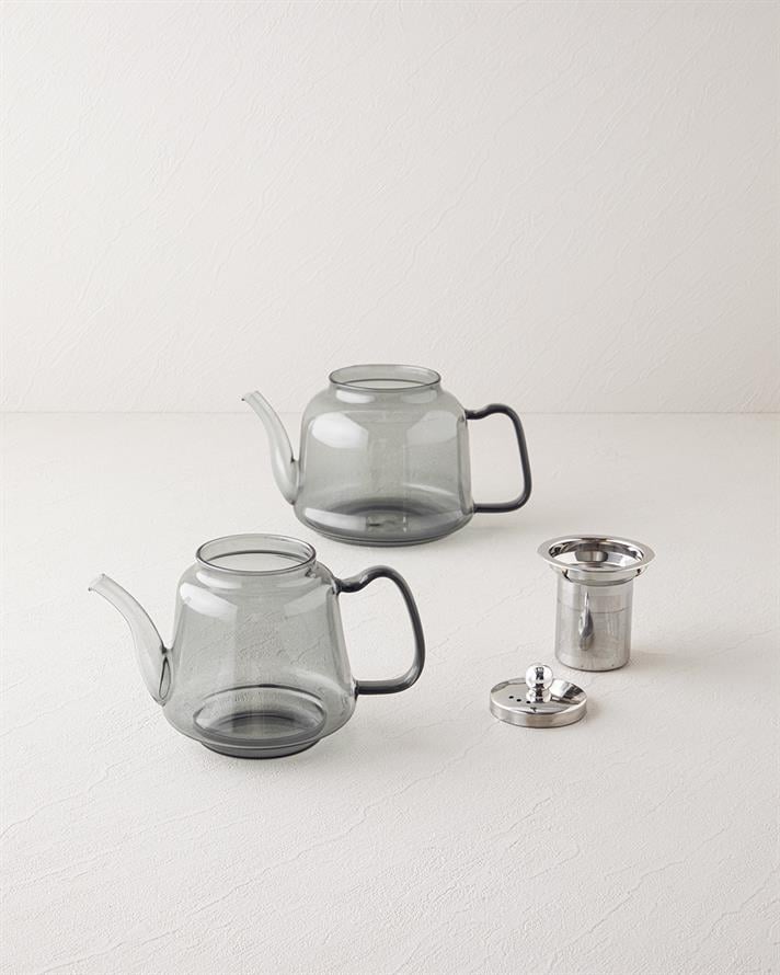 Odin Borosilicate Glass Teapot 600-1200 ml Grey