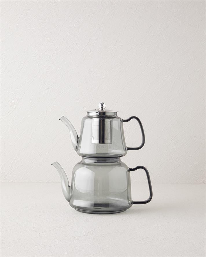 Odin Borosilicate Glass Teapot 600-1200 ml Grey
