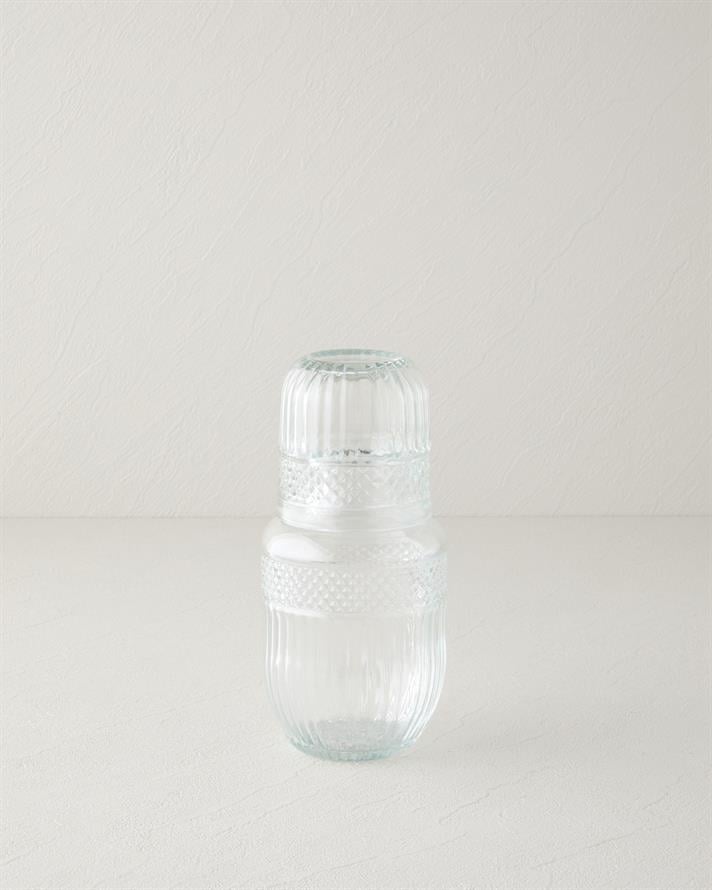 Olympia Glass Bedside Jug 560 ml + 200 ml Transparent