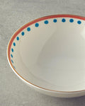 Orange Carny Bone Porcelain Bowl 15 cm Orange-Blue