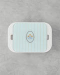 Ornate Flowers Melamine 4-Piece Breakfast Box with Glass Lid 30x21 cm Color