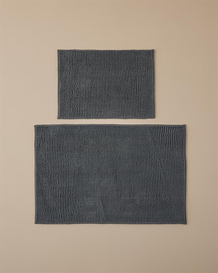 Paige Pasta Bath Mat Set Anthracite