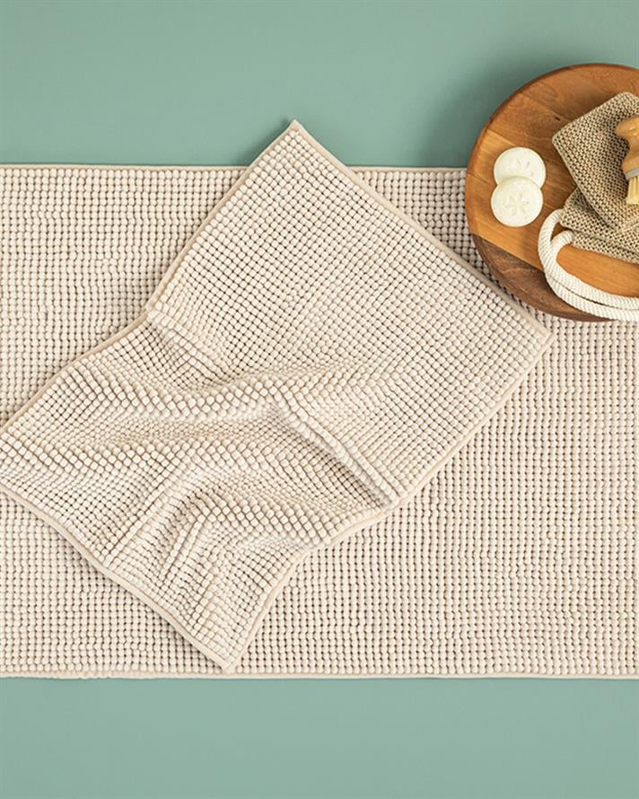Paige Pasta Bath Mat Set Beige