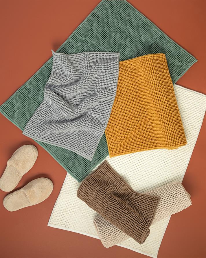 Paige Pasta Bath Mat Set Ecru