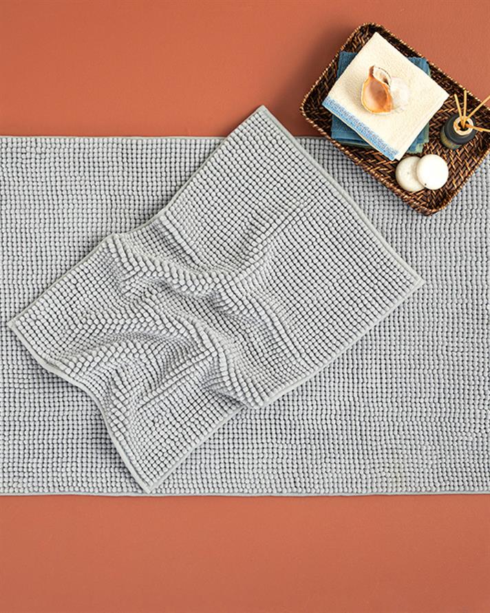 Paige Pasta Bath Mat Set Grey