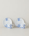 Pappi Porcelain Coffee Cup Set 4 Pieces 2 Seater Blue