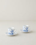 Pappi Porcelain Coffee Cup Set 4 Pieces 2 Seater Blue