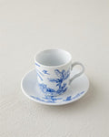 Pappi Porcelain Coffee Cup Set 4 Pieces 2 Seater Blue